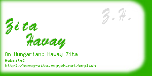 zita havay business card